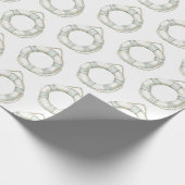 Ocean Sea Mint White Round Floating Device Cadeaupapier (Hoek)