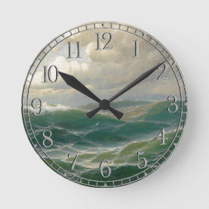 Ocean Seabird Waves Zee Jensen Wall Clock Ronde Klok