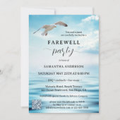 Ocean Seagull Freedom Farewell Retirement Invitati Kaart (Voorkant)
