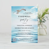 Ocean Seagull Freedom Farewell Retirement Invitati Kaart (Staand voorkant)