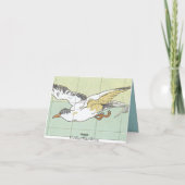 Ocean Seagulls Tile Art bedankt kaarten (Achterkant)