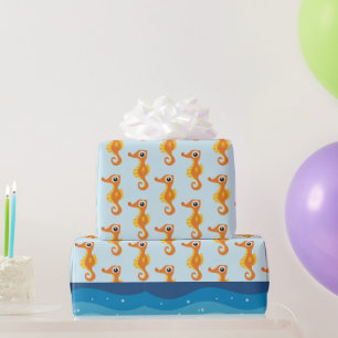Ocean Seahorse Wrapping Paper Cadeaupapier