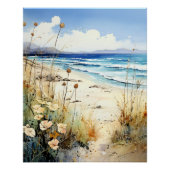 Ocean Seascape waterverf Perfect Poster (Voorkant)