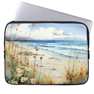 Ocean Seascape waterverf Sjabloon Laptop Sleeve