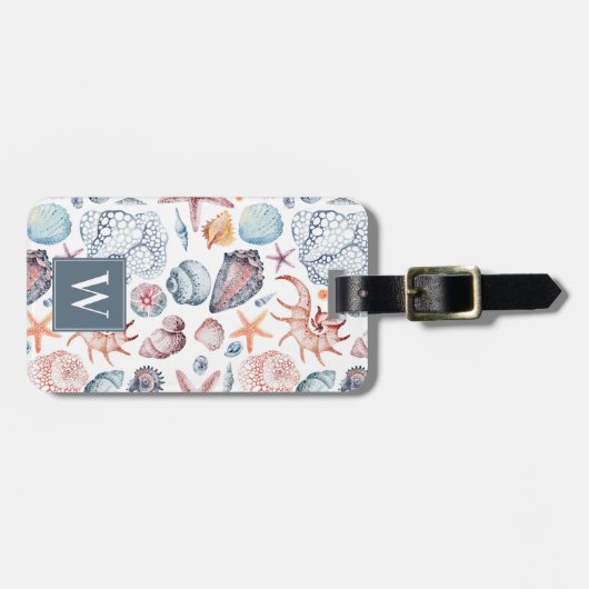 Ocean Seashells-Bagagelabel Bagagelabel (Voorkant horizontaal)