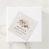Ocean Seashells Beach Boho Coastal Bridal Shower Bedankjes Labels (In situ)