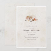 Ocean Seashells Beach Couples Wedding Shower Kaart (Voorkant / Achterkant)