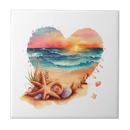 Ocean Seashells Beach Kitchen Bathroom Tegeltje