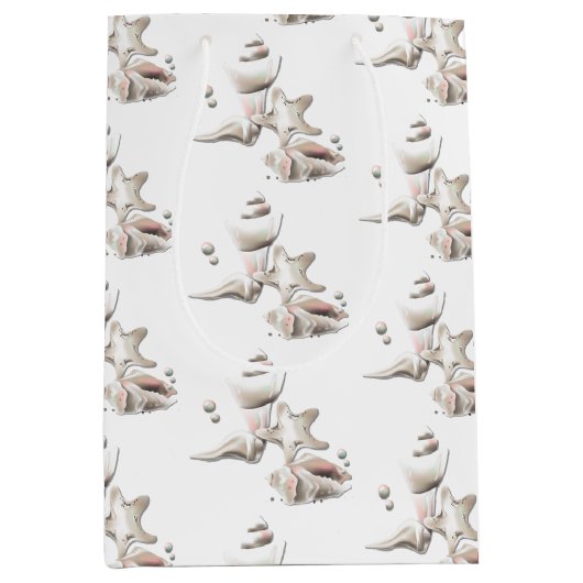 Ocean Seashells Beach Medium Cadeauzakje (Voorkant)