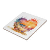 Ocean Seashells Beach Sunset Kitchen Bathroom Tegeltje (Zijkant)