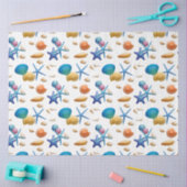 Ocean Seashells Decoupage Lg Elements Tissuepapier (Craft)