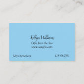 Ocean Seashells Sand Dollars Waterverf Visitekaartje (Achterkant)