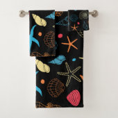 Ocean Seashells Seapaarden & Starfish Bad Handdoek (Insitu)