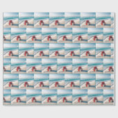 Ocean Seashore Kerstcadeau Cadeaupapier (Vlak)