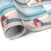 Ocean Seashore Kerstcadeau Cadeaupapier (Rol Hoek)
