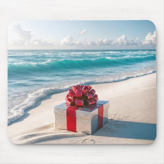 Ocean Seashore Kerstcadeau Muismat (Voorkant)