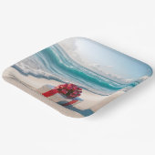 Ocean Seashore Kerstcadeau Papieren Bordje (Gebogen)