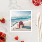 Ocean Seashore Kerstcadeau Servet (Insitu)