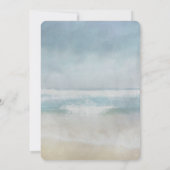 Ocean Seashore Wedding Kaart (Achterkant)