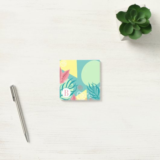 Ocean Seaweed Modern Geometric Post-it® Notes (Kantoor)