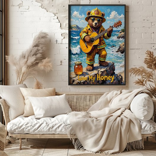 Ocean Serenade: Rocky Ballad van Beer Poster