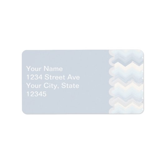 Ocean Shades Waterverf Chevron Etiket (Voorkant)