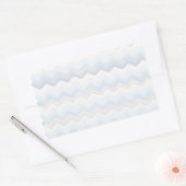 Ocean Shades Waterverf Chevron Rechthoekige Sticker (Envelop)