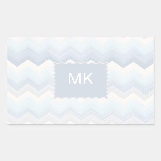 Ocean Shades Waterverf Chevron Rechthoekige Sticker (Voorkant)