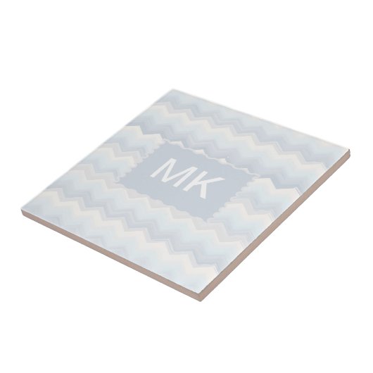 Ocean Shades Waterverf Chevron Tegeltje (Zijkant)