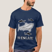Ocean Shark No Escape Mannen grafische T-shirt (Voorkant)