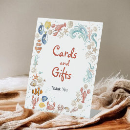 Ocean She Is a Catch Cards & Gifts Bridal Shower Reclamebord Met Voetstuk