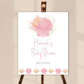 Ocean Shell Baby shower Welkomstbord Poster