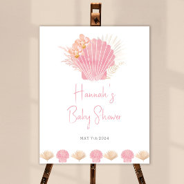 Ocean Shell Baby shower Welkomstbord Poster