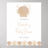 Ocean Shell Baby shower Welkomstbord Poster (Voorkant)