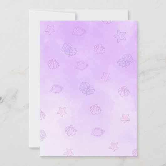 Ocean Shell en Under the Zee Party Kaart (Achterkant)