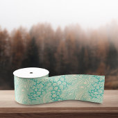 Ocean Shells Zee Waves Abstract Patroon Grosgrain Lint