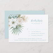 Ocean Shore | Beach | Kindly Reply | Meal Options RSVP Kaartje (Voorkant / Achterkant)