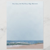 Ocean Shore Beach Letterhead Stationery (Voorkant)