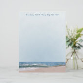 Ocean Shore Beach Letterhead Stationery (Staand voorkant)
