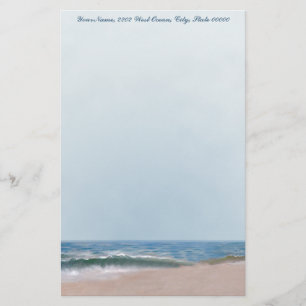 Ocean Shore Beach Personal Stationery Briefpapier