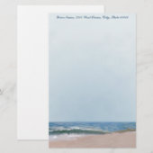 Ocean Shore Beach Personal Stationery Briefpapier (Voorkant / Achterkant)