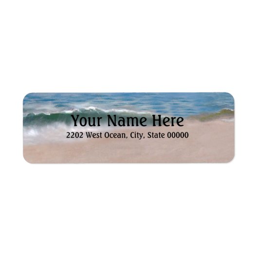 Ocean Shore Beach Return Label (Voorkant)