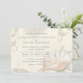 Ocean Shore Beach Seashell Conch Shell Typografie Kaart (Staand voorkant)