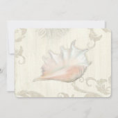 Ocean Shore Beach Seashell Conch Shell Typografie Kaart (Achterkant)