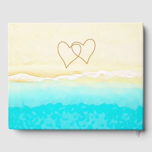 Ocean Shore Sandy Beach Bruiloft Gastenboek (Achterkant)