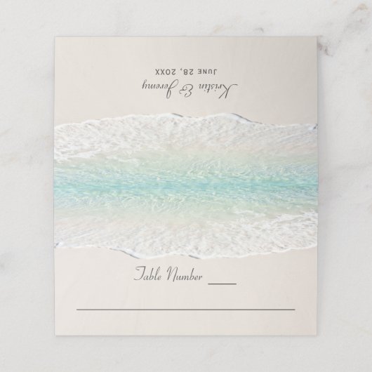 Ocean Shoreline Beach Reception Plaatskaartje (Buitenkant ongevouwen)