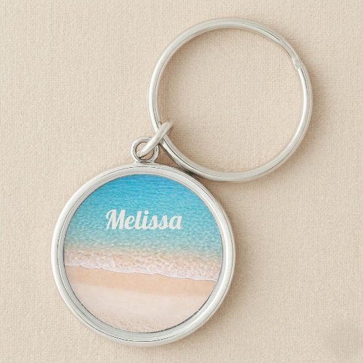 Ocean Shoreline Custom Name Sleutelhanger