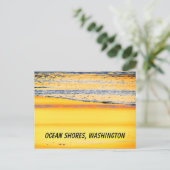 Ocean Shores, WA, Beach Sunset Photo Briefkaart (Staand voorkant)