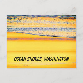 Ocean Shores, WA, Beach Sunset Photo Briefkaart