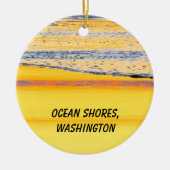 Ocean Shores, WA, Beach Sunset Photo Keramisch Ornament (Voorkant)